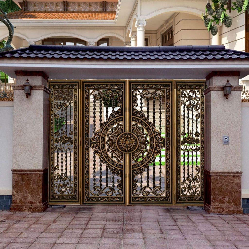 Cổng nhôm đúc cho villa