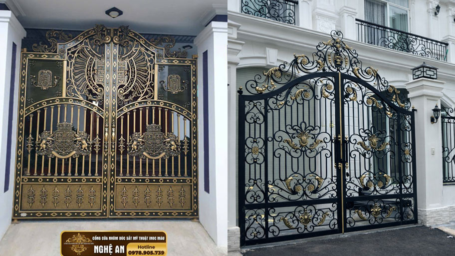 Chọn cổng nhôm đúc hay cổng sắt