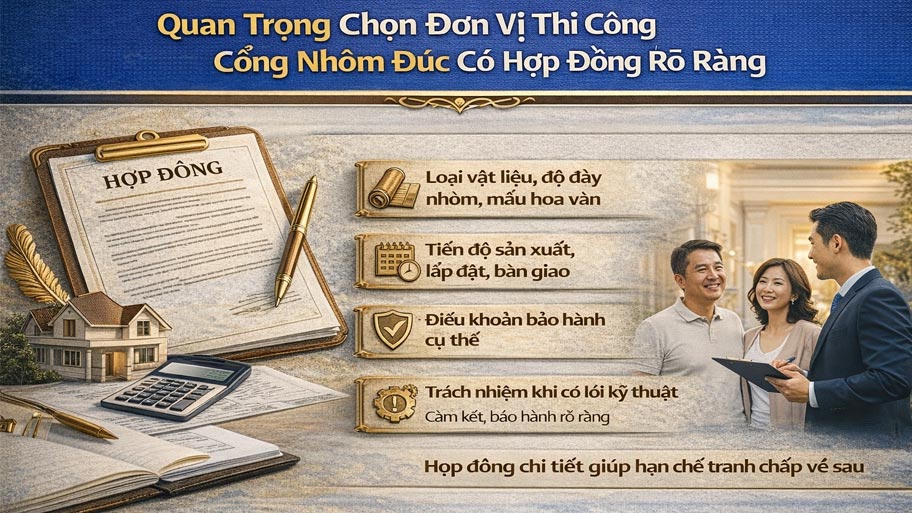 Chọn đơn vị có hợp đồng thi công rõ ràng