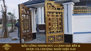 Cổng nhôm đúc 2 cánh