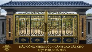 Cổng nhôm đúc 4 cánh