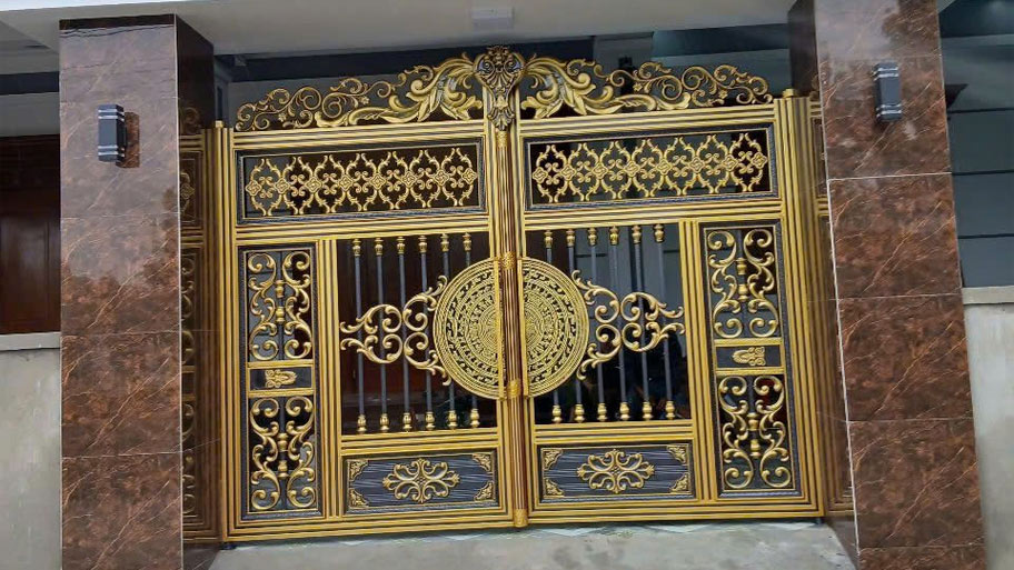 Cổng nhôm đúc áp lực họa tiệt cổ điển