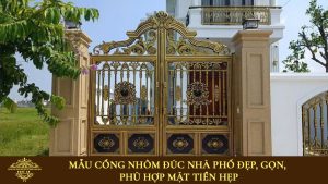 Cổng nhôm đúc cho nhà phố