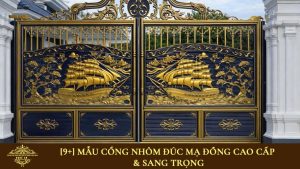 Cổng nhôm đúc mạ đồng