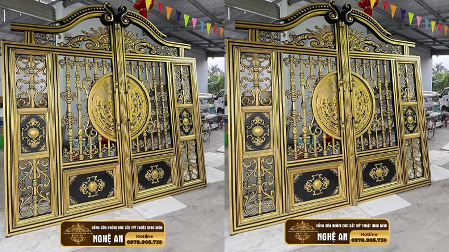 Độ dày của cổng nhôm đúc 2 cánh