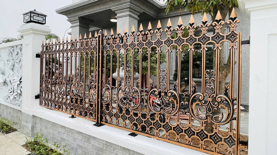 Hàng rào nhôm đúc khối