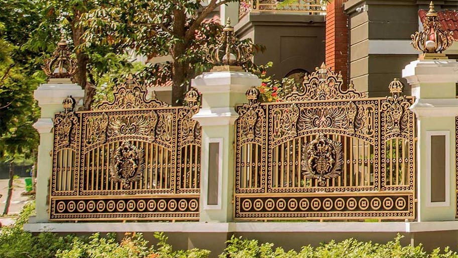 Hàng rào nhôm đúc mỹ thuật
