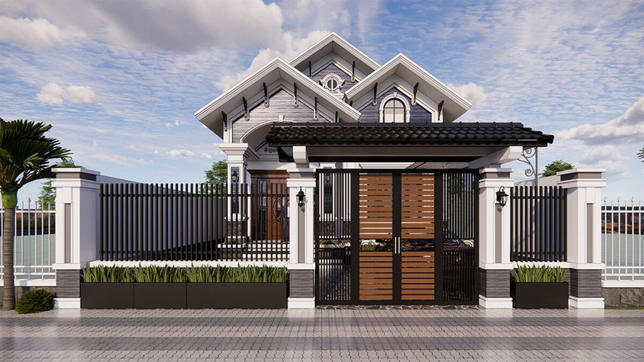 Mẫu hàng rào sắt hộp giá rẻ