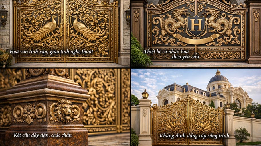 Ưu điểm của cổng nhôm đúc thủ công